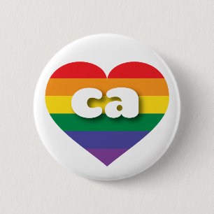 Chapa Redonda De 5 Cm Me encanta el Orgullo Gay de California
