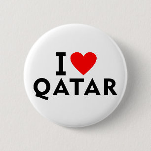 Chapa Redonda De 5 Cm Me encanta el país de Qatar como el turismo de via