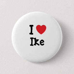 Chapa Redonda De 5 Cm Me encanta el personalizado del corazón de Ike pe