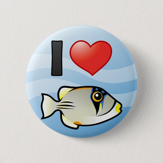 Chapa Redonda De 5 Cm Me encanta el Picasofish árabe (Anverso)