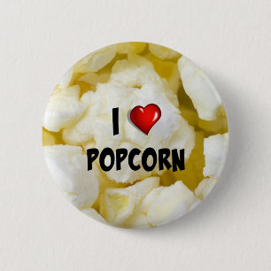 Chapa Redonda De 5 Cm Me Encanta El Popcorn...