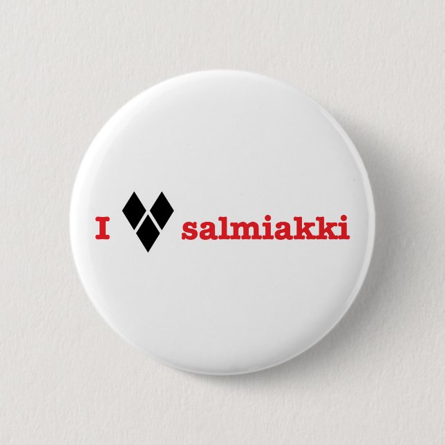 Chapa Redonda De 5 Cm Me encanta el salmiakki (Anverso)