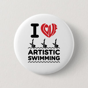 Chapa Redonda De 5 Cm Me Encanta El Síndrome De Natación Artística