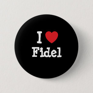 Chapa Redonda De 5 Cm Me encanta Fidel corazón personalizado personaliz