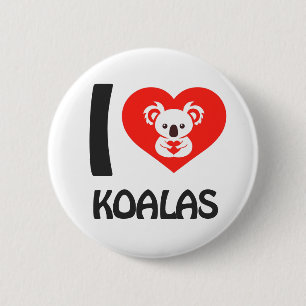 Chapa Redonda De 5 Cm Me encanta Koalas
