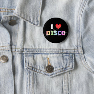 Chapa Redonda De 5 Cm Me encanta la disco