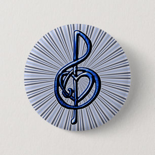Chapa Redonda De 5 Cm Me encanta la música
