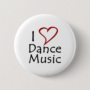 Chapa Redonda De 5 Cm Me encanta la música de baile