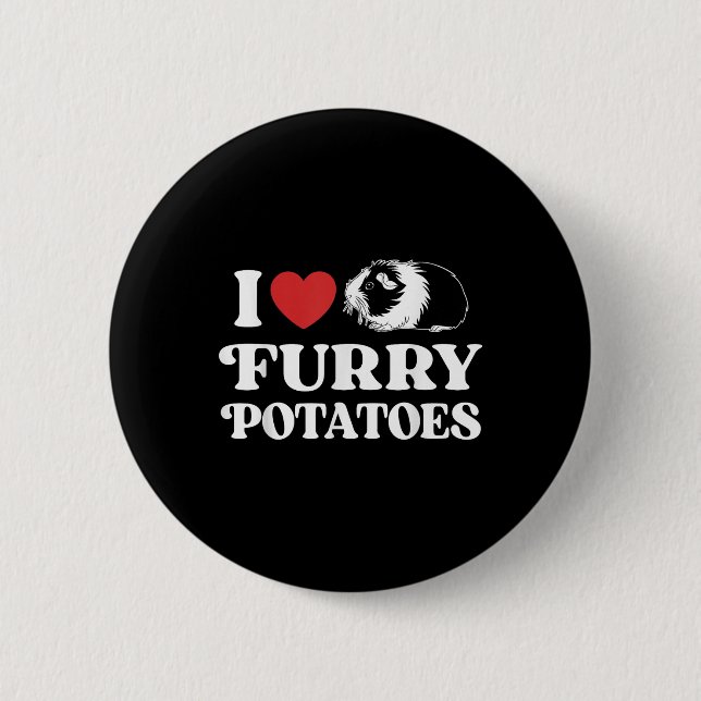 Chapa Redonda De 5 Cm Me encanta la papa de papas divertida Guinea Desig (Anverso)