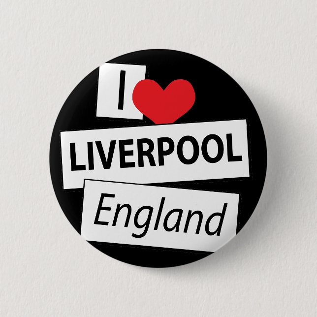 Chapa Redonda De 5 Cm Me encanta Liverpool England (Anverso)