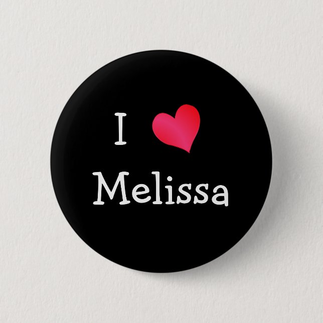 Chapa Redonda De 5 Cm Me encanta Melissa (Anverso)