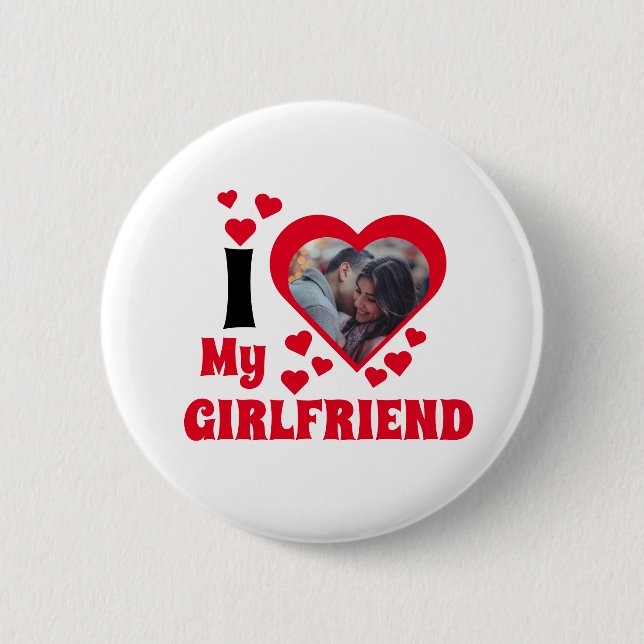 Chapa Redonda De 5 Cm Me encanta mi foto de novia. (Anverso)