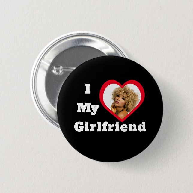 Chapa Redonda De 5 Cm Me encanta mi novia Bae foto Personalizado persona (Anverso y reverso)