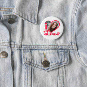 Chapa Redonda De 5 Cm Me encanta mi novia Love Heart Cute Gift