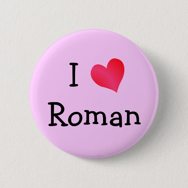 Chapa Redonda De 5 Cm Me encanta Roman (Anverso)