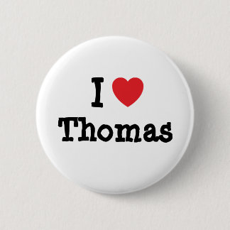 Chapa Redonda De 5 Cm Me encanta Thomas personalizado corazón personaliz