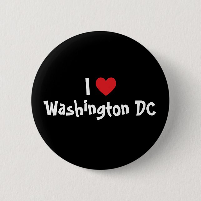 Chapa Redonda De 5 Cm Me encanta Washington DC (Anverso)