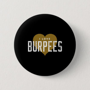 Chapa Redonda De 5 Cm Me encantan las bromas - Gym Workout Funny Burpees