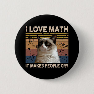 Chapa Redonda De 5 Cm Me encantan las matemáticas, hace que la gente llo