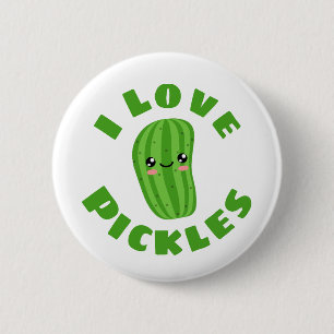 Chapa Redonda De 5 Cm Me encantan las Pickles