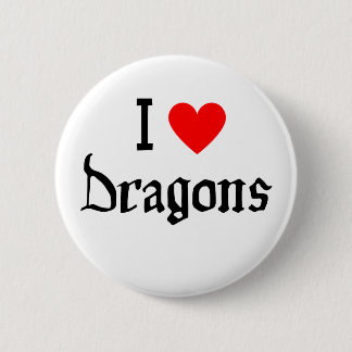 Chapa Redonda De 5 Cm Me encantan los dragones