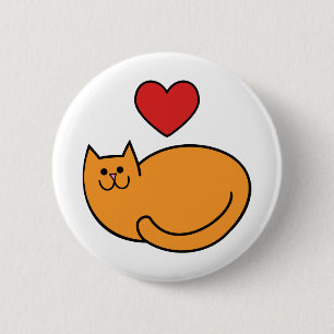 Chapa Redonda De 5 Cm Me encantan los gatos