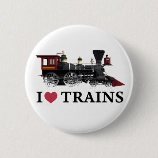 Chapa Redonda De 5 Cm Me encantan los trenes