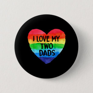Chapa Redonda De 5 Cm Me encantan mis dos hijas Bandera LGBT Desfiles de