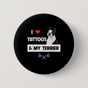 Chapa Redonda De 5 Cm Me Encanto De Los Tatuajes Y De Mi Perro Collie Fr