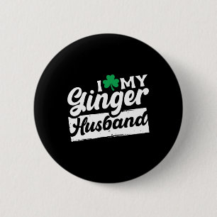 Chapa Redonda De 5 Cm Me Encanto Mi Ginger Husbynd Redhead Shamrock St P