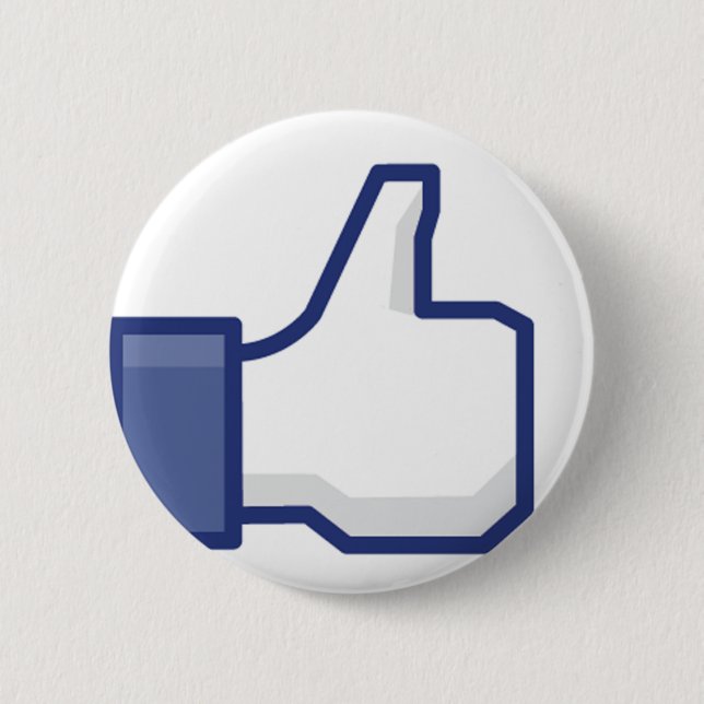 Chapa Redonda De 5 Cm Me gusta mano - FB Pulgar hacia arriba (Anverso)