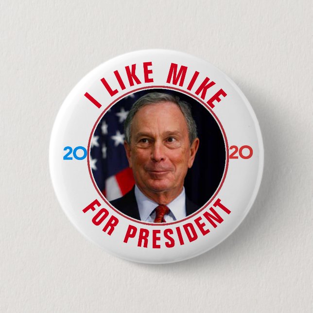 Chapa Redonda De 5 Cm Me Gusta Mike Para El Presidente 2020 (Anverso)