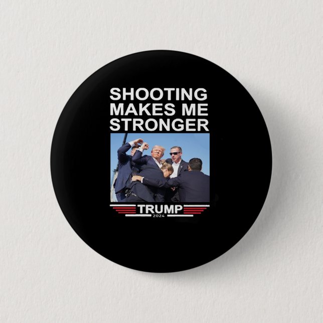 Chapa Redonda De 5 Cm Me hace más fuerte la camiseta de Trump 2024 (Anverso)