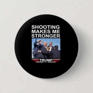 Chapa Redonda De 5 Cm Me hace más fuerte la camiseta de Trump 2024