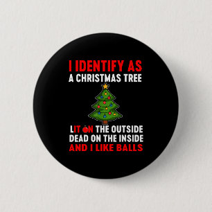 Chapa Redonda De 5 Cm Me identifico como un árbol de Navidad iluminado p