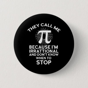 Chapa Redonda De 5 Cm Me Llaman Pi Funny Math Geek Teacher 3.14 Pi Da