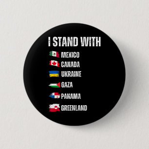 Chapa Redonda De 5 Cm Me mantengo con Canadá Groenlandia México Panamá G