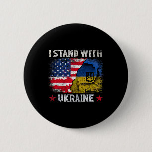 Chapa Redonda De 5 Cm Me mantengo con Ucrania Apoyo a Ucrania Bandera uc