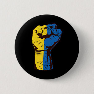 Chapa Redonda De 5 Cm Me mantengo con Ucrania Bandera ucraniana Puño Ucr