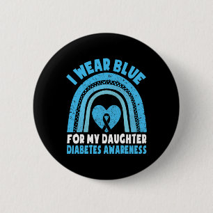 Chapa Redonda De 5 Cm Me Pongo Azul Por Mi Hija Diabetes Conciencia T1d