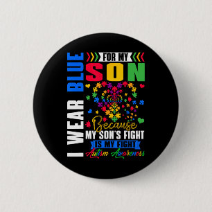 Chapa Redonda De 5 Cm Me Pongo Azul Por Mi Hijo Día De Conciencia De Aut