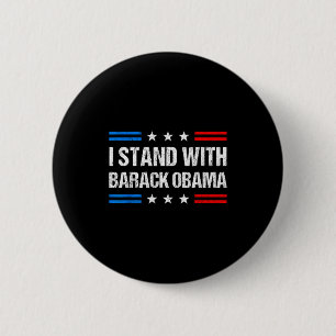 Chapa Redonda De 5 Cm Me pongo con Barack Obama Bandera Americana Usa Ob