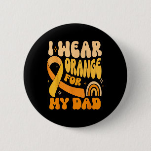 Chapa Redonda De 5 Cm Me pongo naranja por la conciencia del cáncer de m