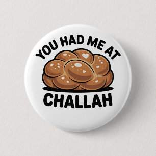 Chapa Redonda De 5 Cm Me tenías en Challah Judío Jew Hanukkah