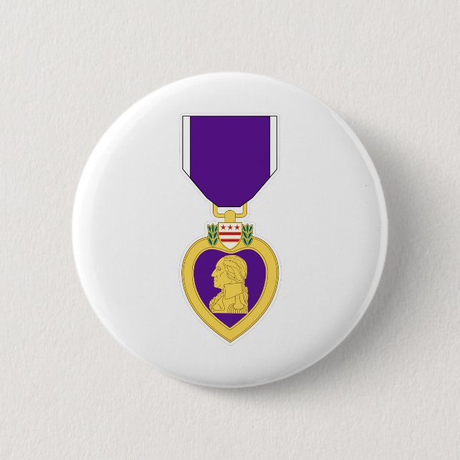 Chapa Redonda De 5 Cm Medalla de Purple Heart (Anverso)