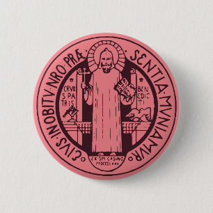 Chapa Redonda De 5 Cm Medalla de San Benito