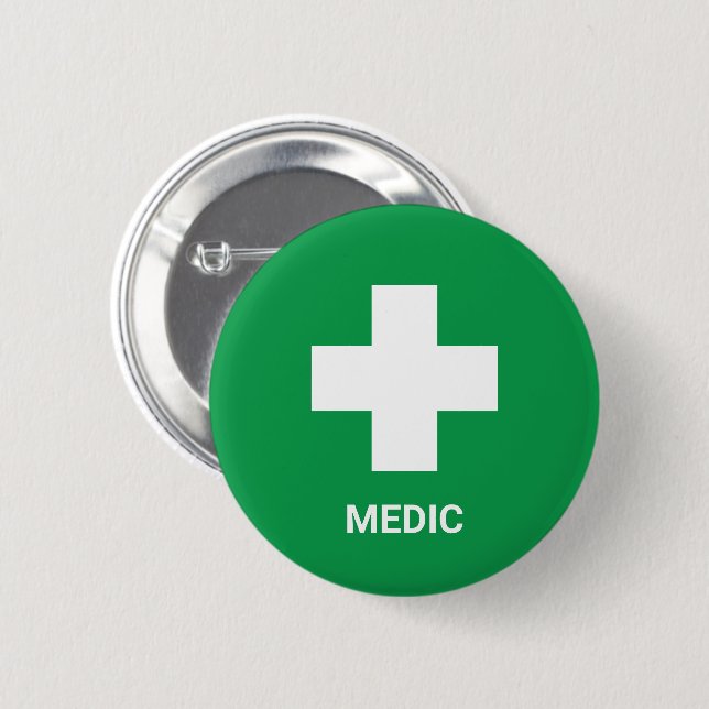 Chapa Redonda De 5 Cm MEDIC & First Aid, Cross, Ambulance, Doctor  (Anverso y reverso)
