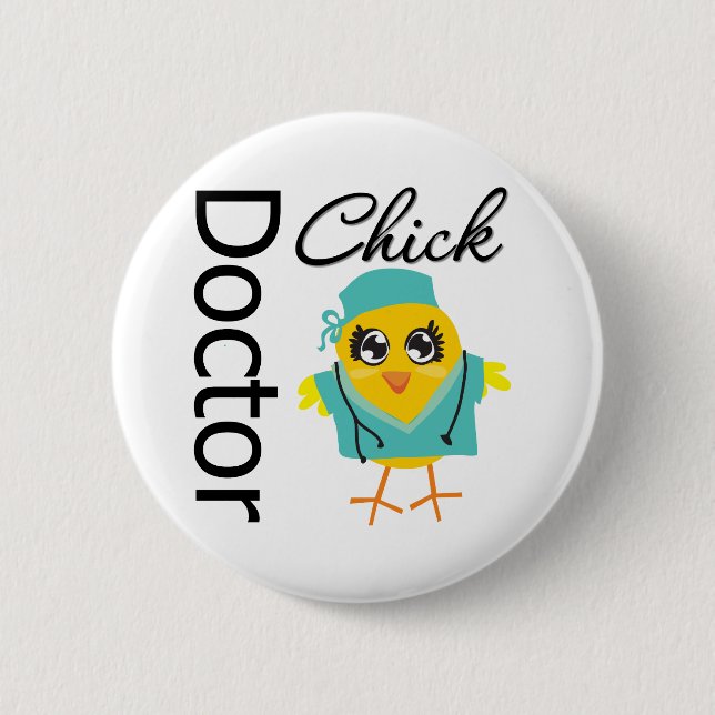 Chapa Redonda De 5 Cm Médica Chick (Anverso)