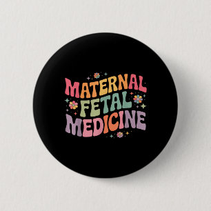 Chapa Redonda De 5 Cm Medicina Materno Fetal Floral Retro M