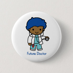 Chapa Redonda De 5 Cm Médico futuro - muchacho